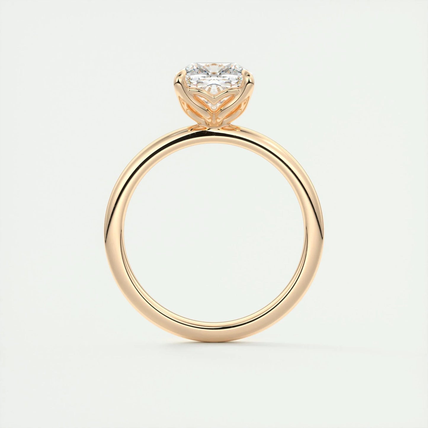 1.49 CT Cushion Cut Solitaire Moissanite Engagement Ring