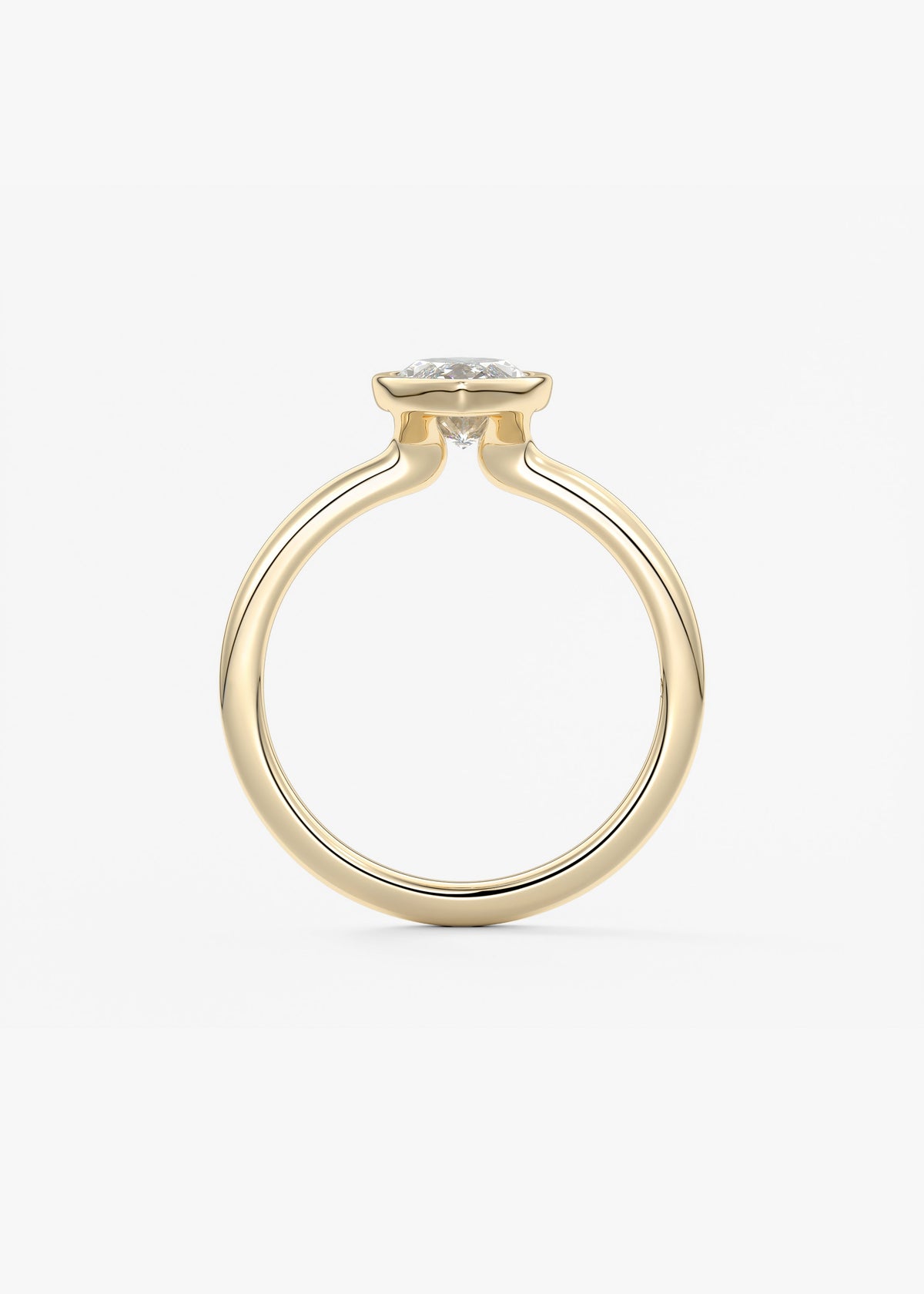 Marquise Bezel Lab Grown Diamond Engagement Ring