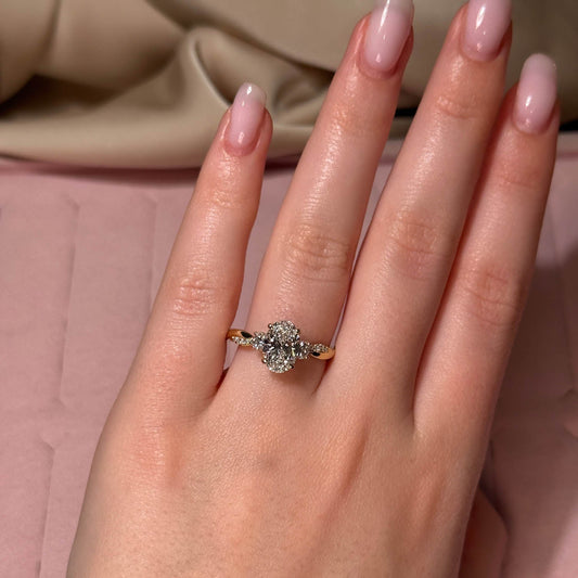 Bezel Emerald Lab Grown Diamond Engagement Ring: 2 CT