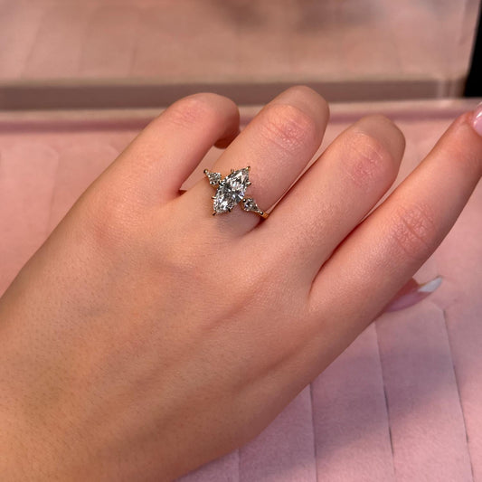 Bezel Emerald Lab Grown Diamond Engagement Ring: 2 CT