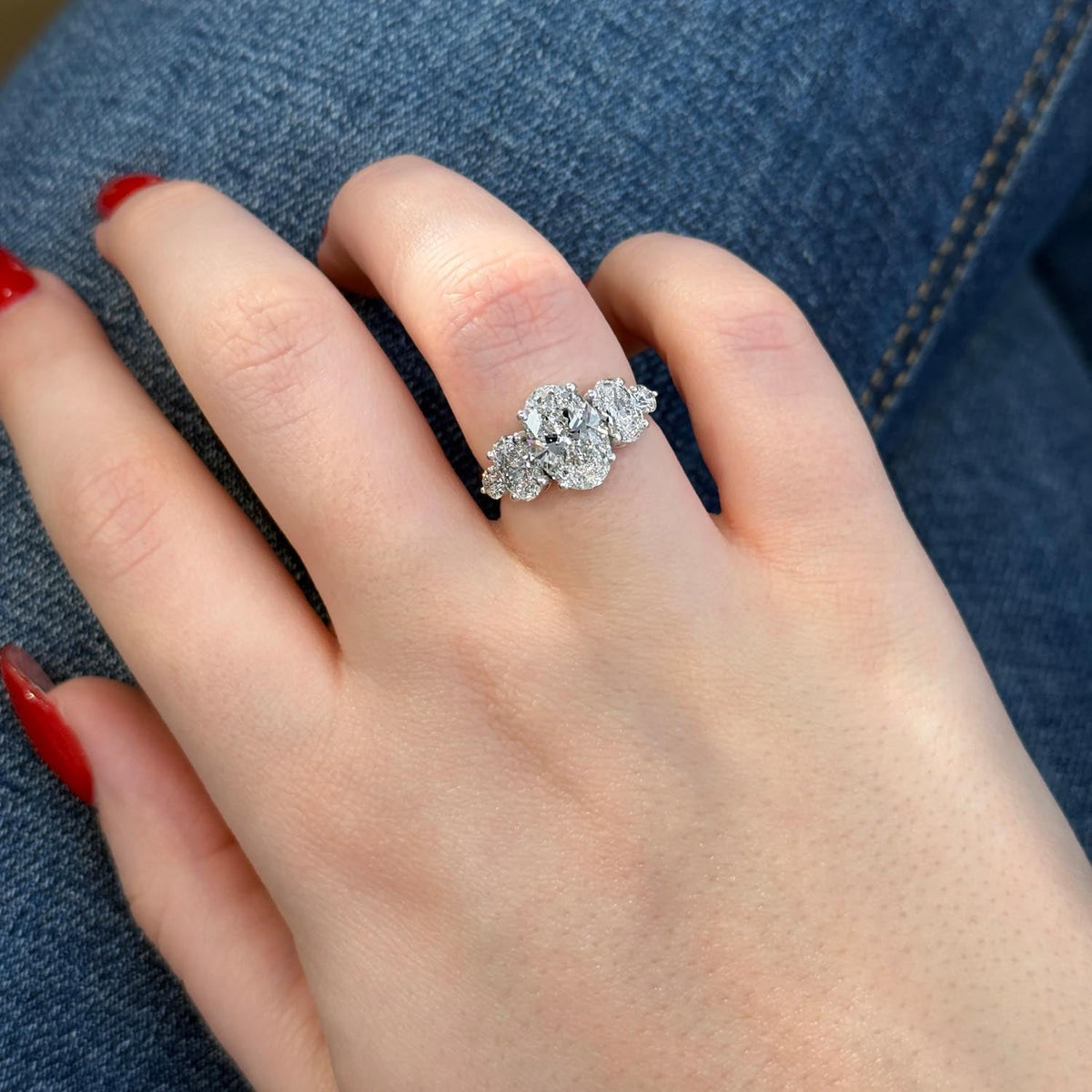 Bezel Emerald Lab Grown Diamond Engagement Ring: 2 CT