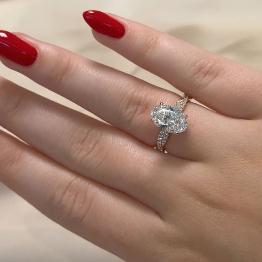 Bezel Emerald Lab Grown Diamond Engagement Ring: 2 CT