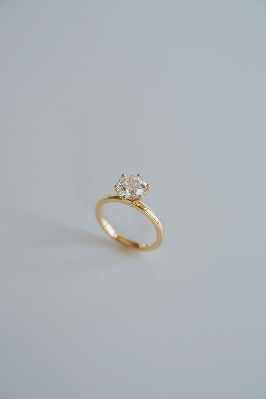 3.0 CT Elongated Cushion Solitaire Lab Grown Diamond Engagement Ringt