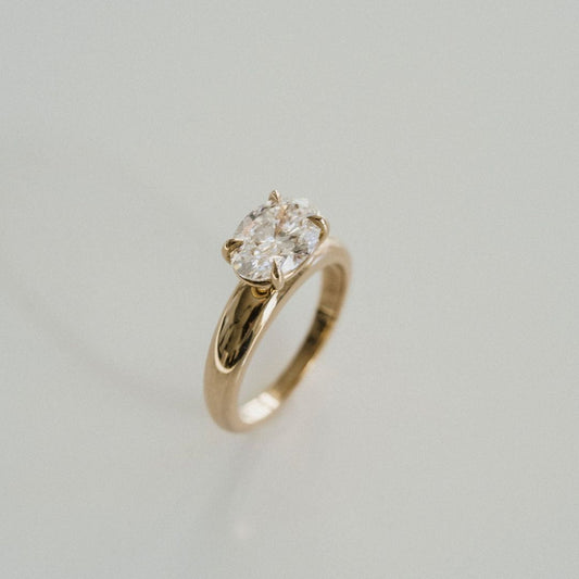 3.0 CT Elongated Cushion Solitaire Lab Grown Diamond Engagement Ringt