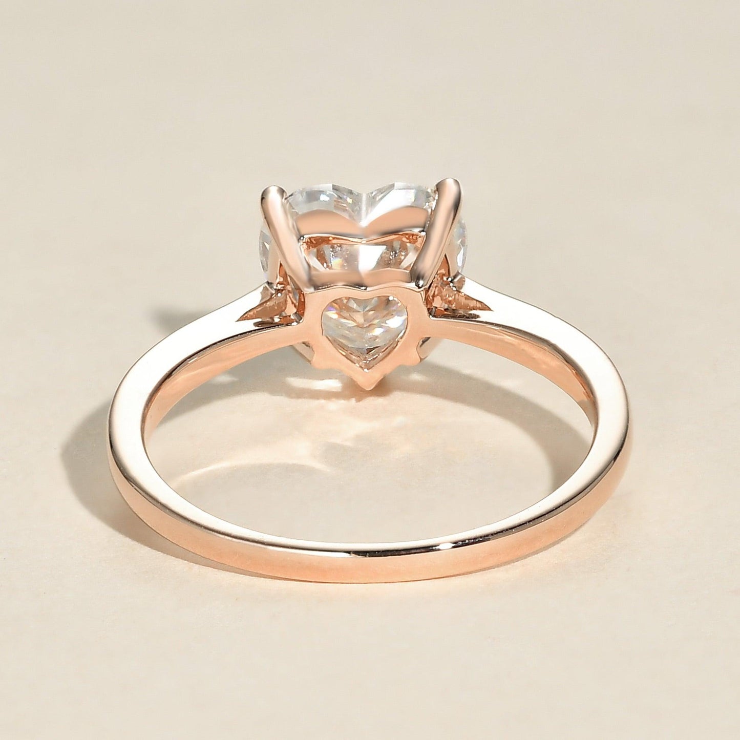 2.0 CT Heart Cut Solitaire Moissanite Engagement Ring