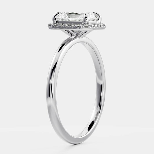 Radiant: Halo Lab Grown Diamond Engagement Ring