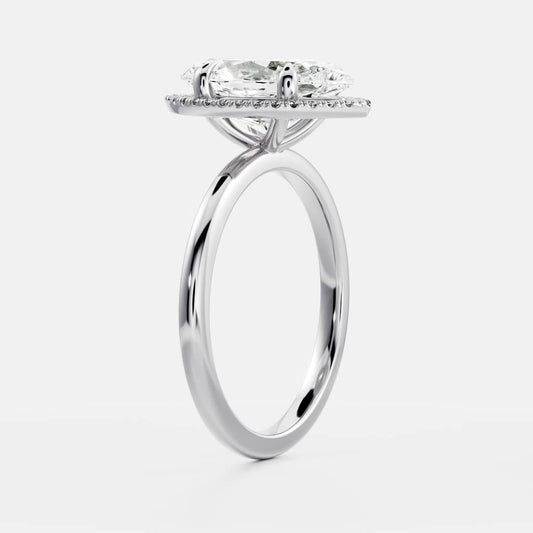 Marquise: Halo Lab Grown Diamond Engagement Ring