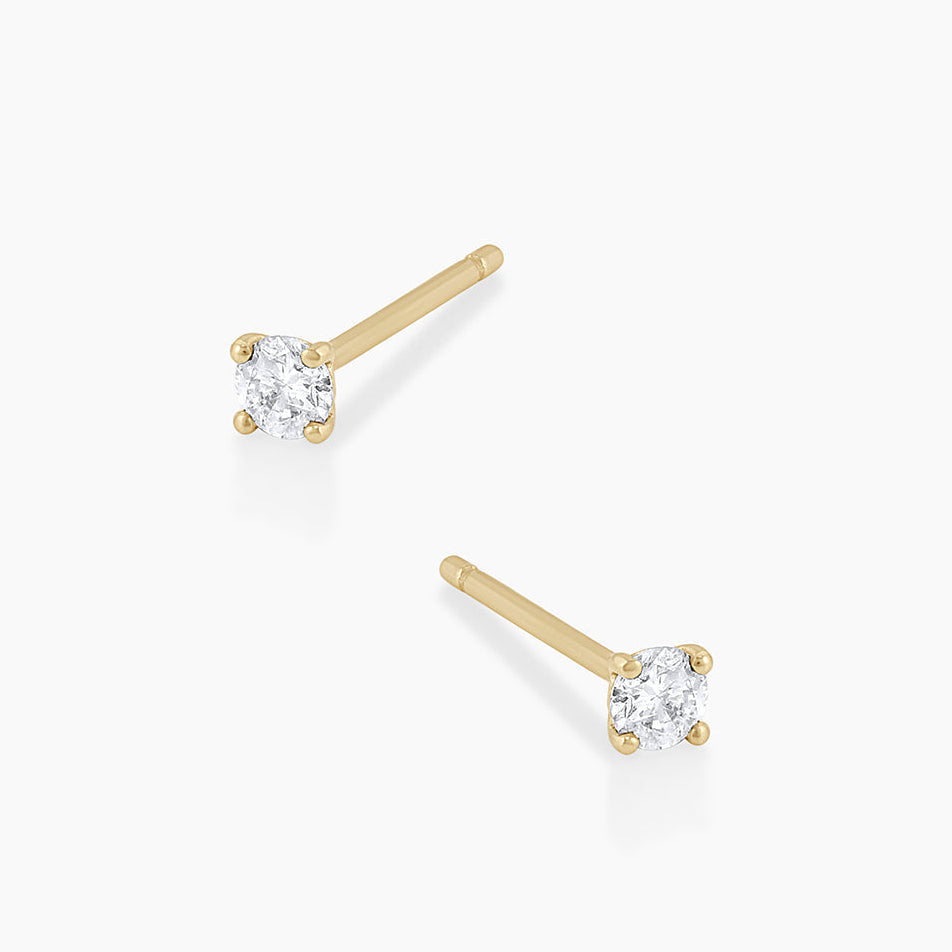 0.208 TCW Round Lab Grown Diamond Stud Earrings