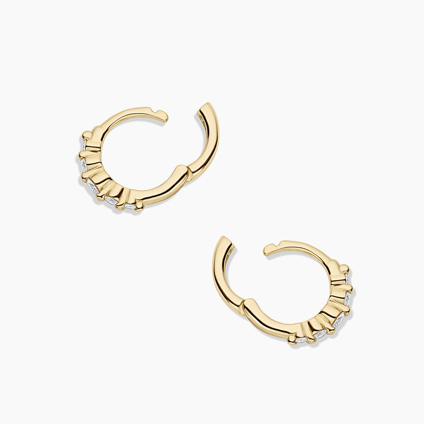 0.1036 TCW Round Lab Grown Diamond Huggies Earrings