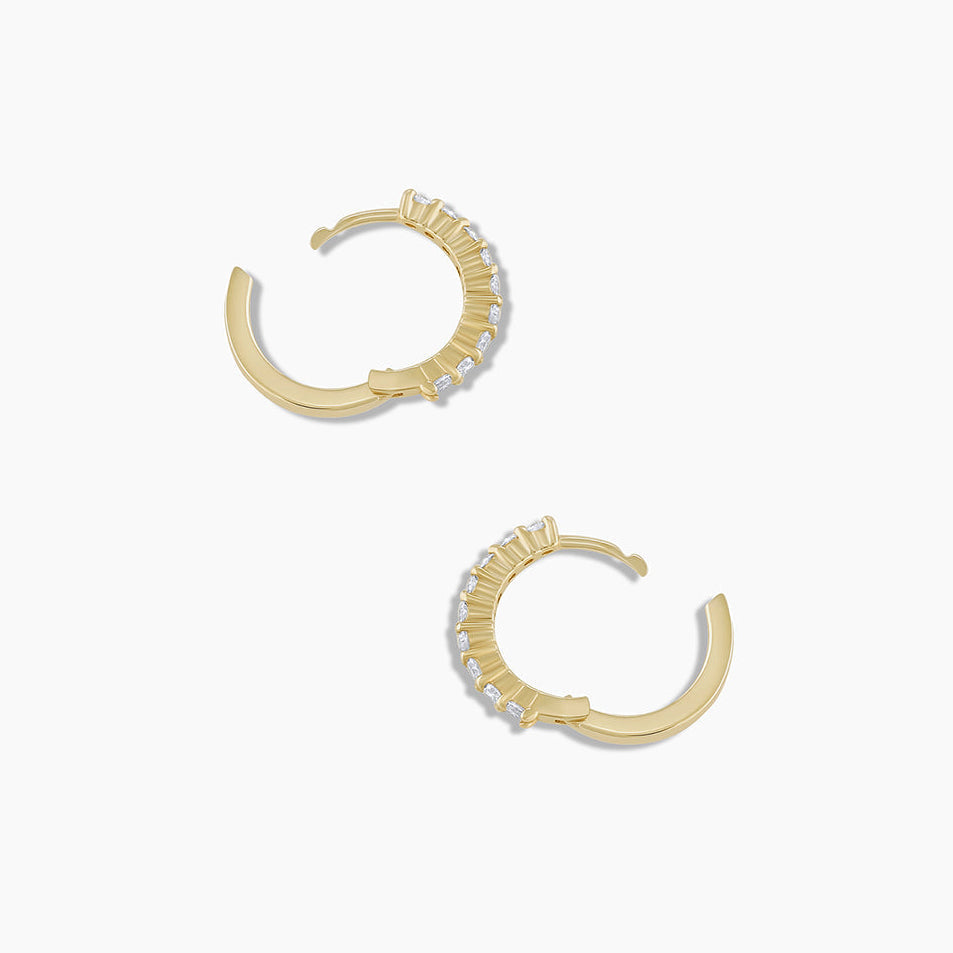 0.27 TCW Round Lab Grown Diamond Huggies Earrings