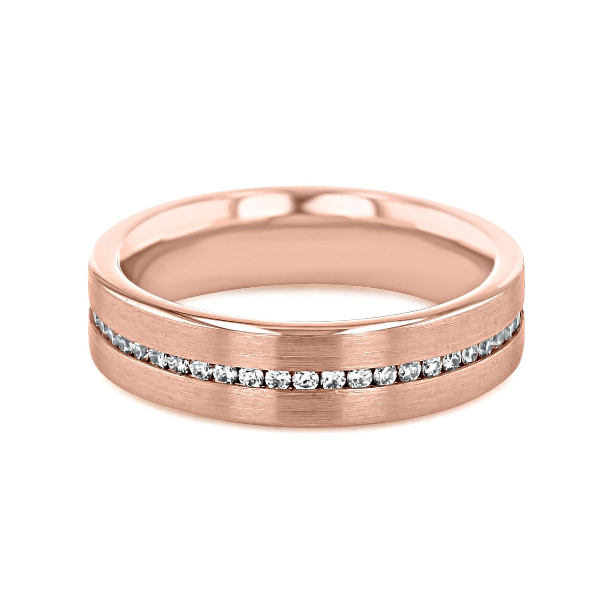0.5 TCW Round Moissanite Channel Setting Men's Wedding Band