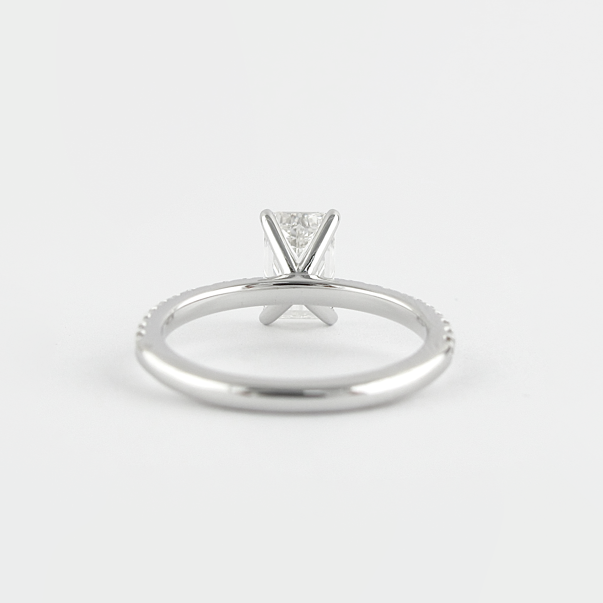 Emerald Pave Lab Grown Diamond Engagement Ring