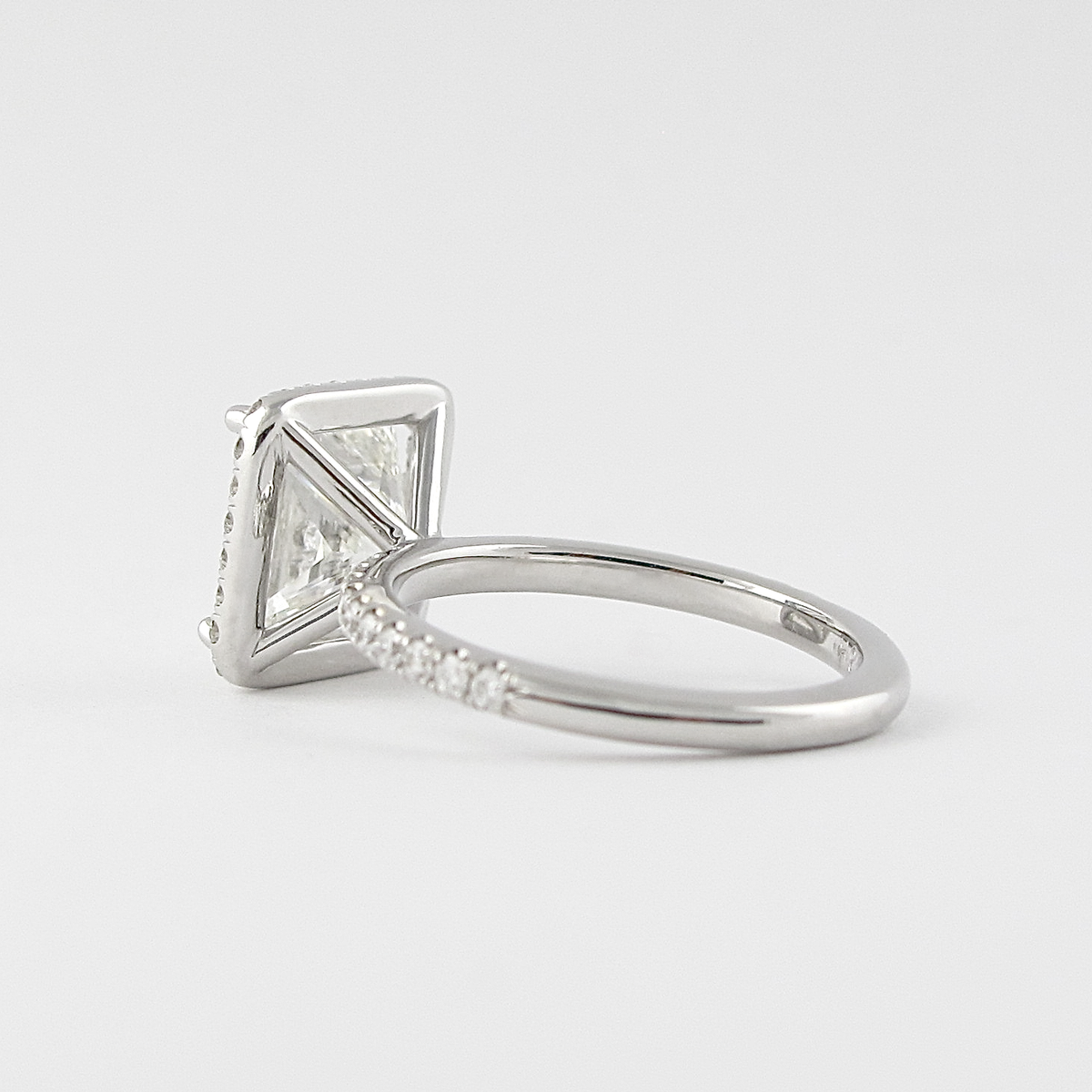 Princess Halo & Pave Lab Grown Diamond Engagement Ring