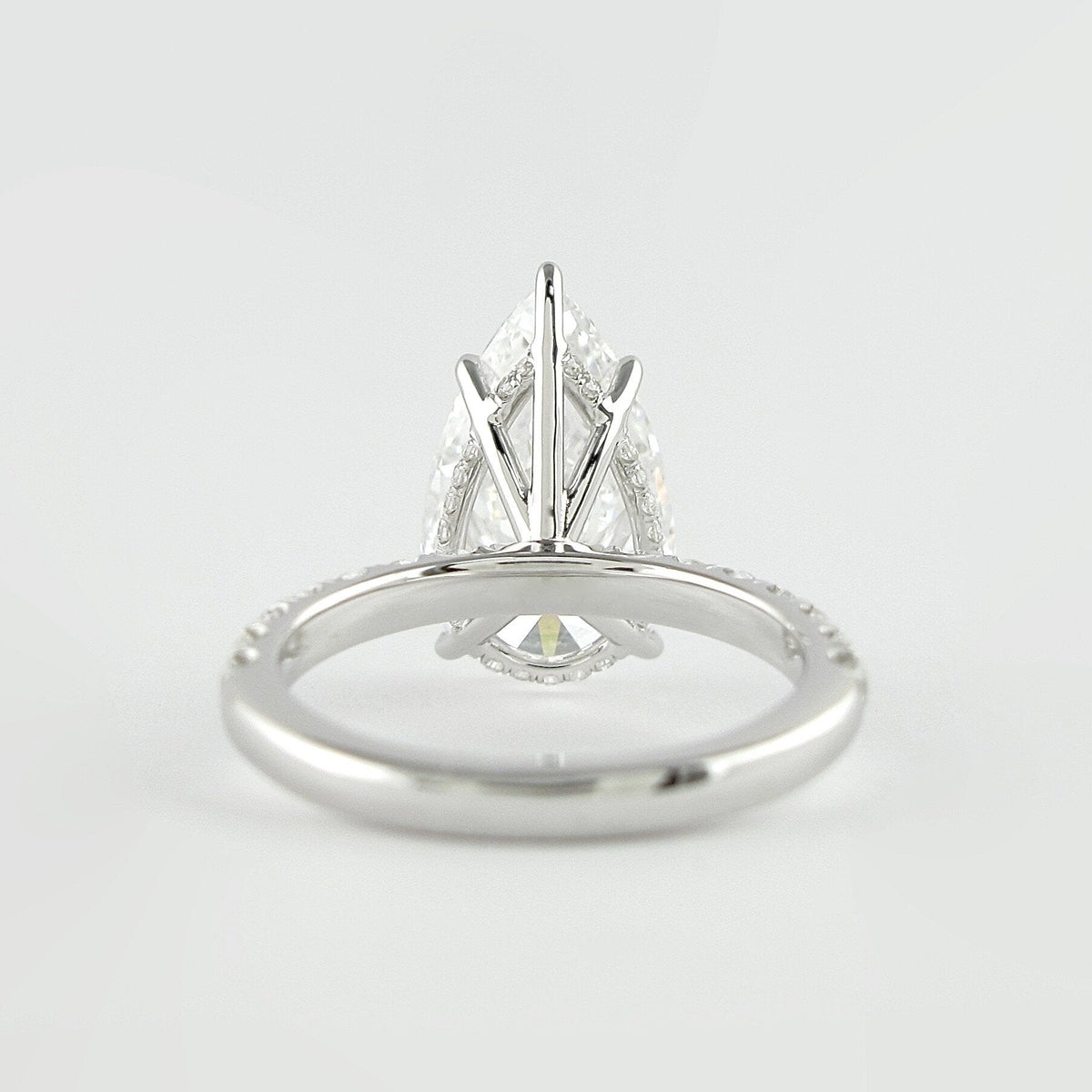 Pear Pave Lab Grown Diamond Engagement Ring