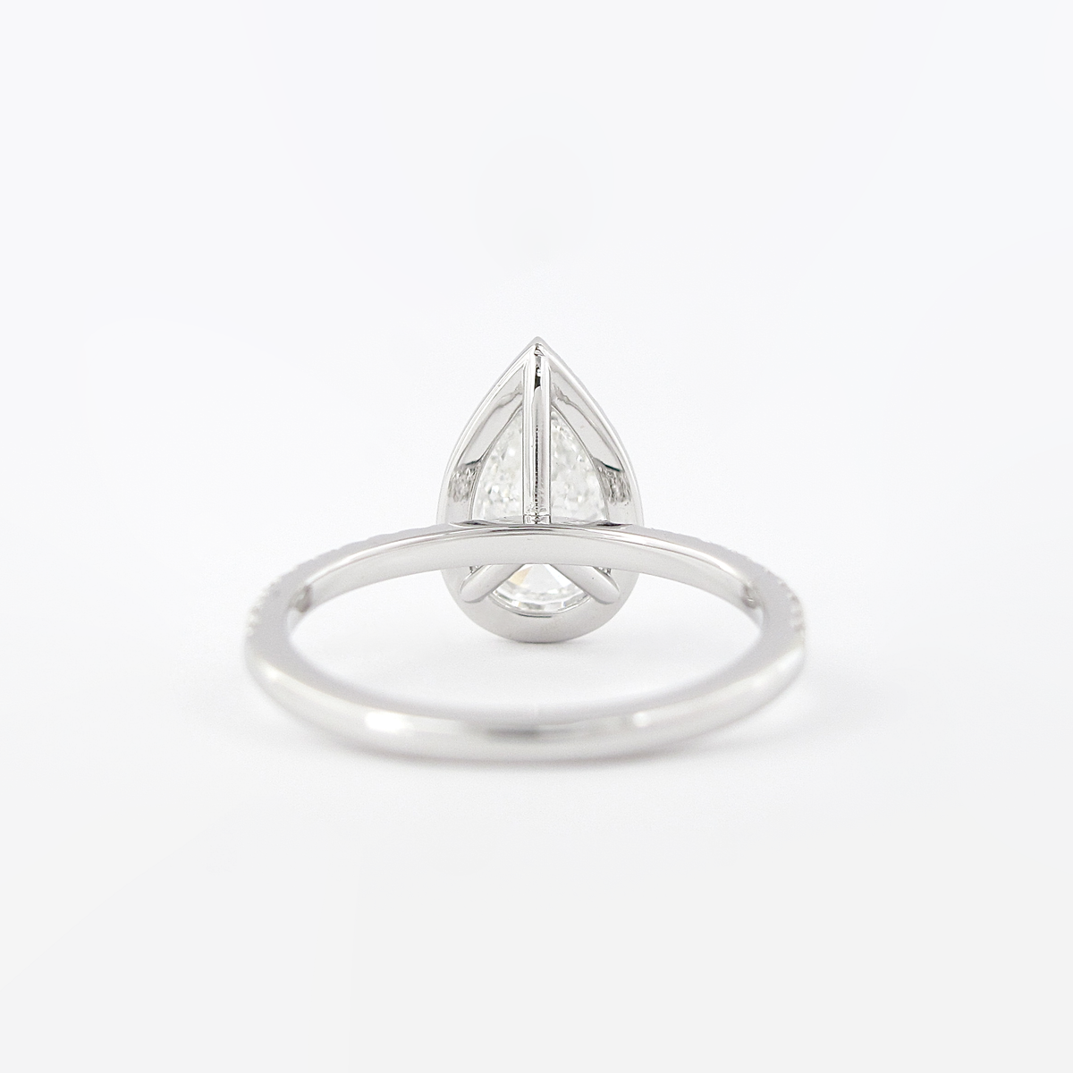 Pear Halo & Pave Lab Grown Diamond Engagement Ring