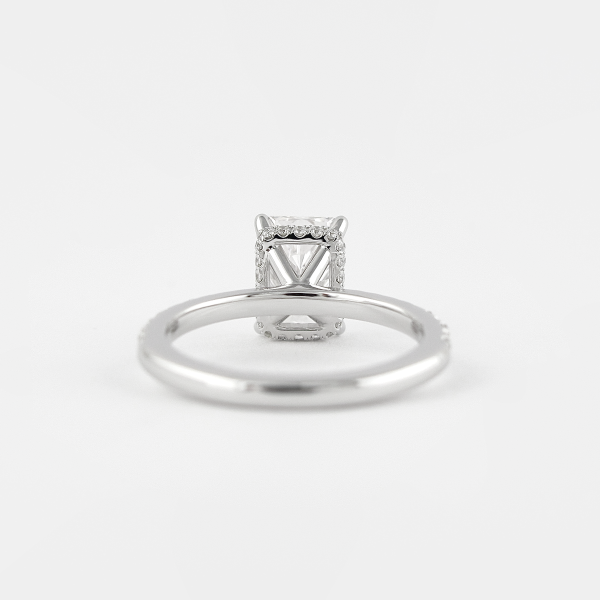 Radiant Pave Lab Grown Diamond Engagement Ring