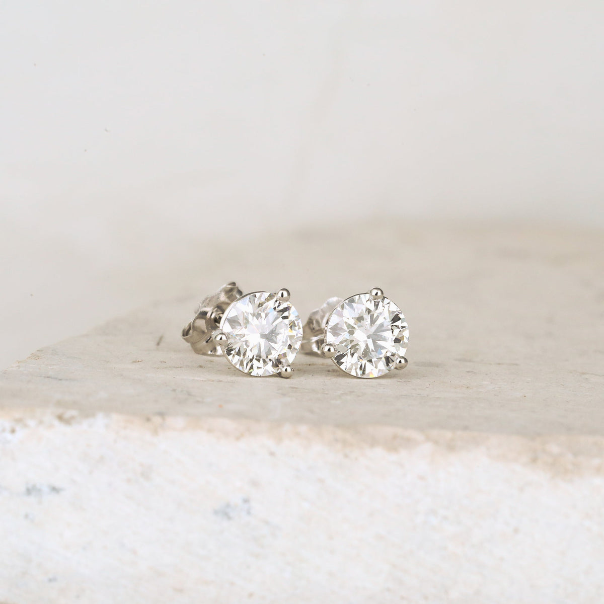 0.70 TCW Round Cut Moissanite Stud Earrings