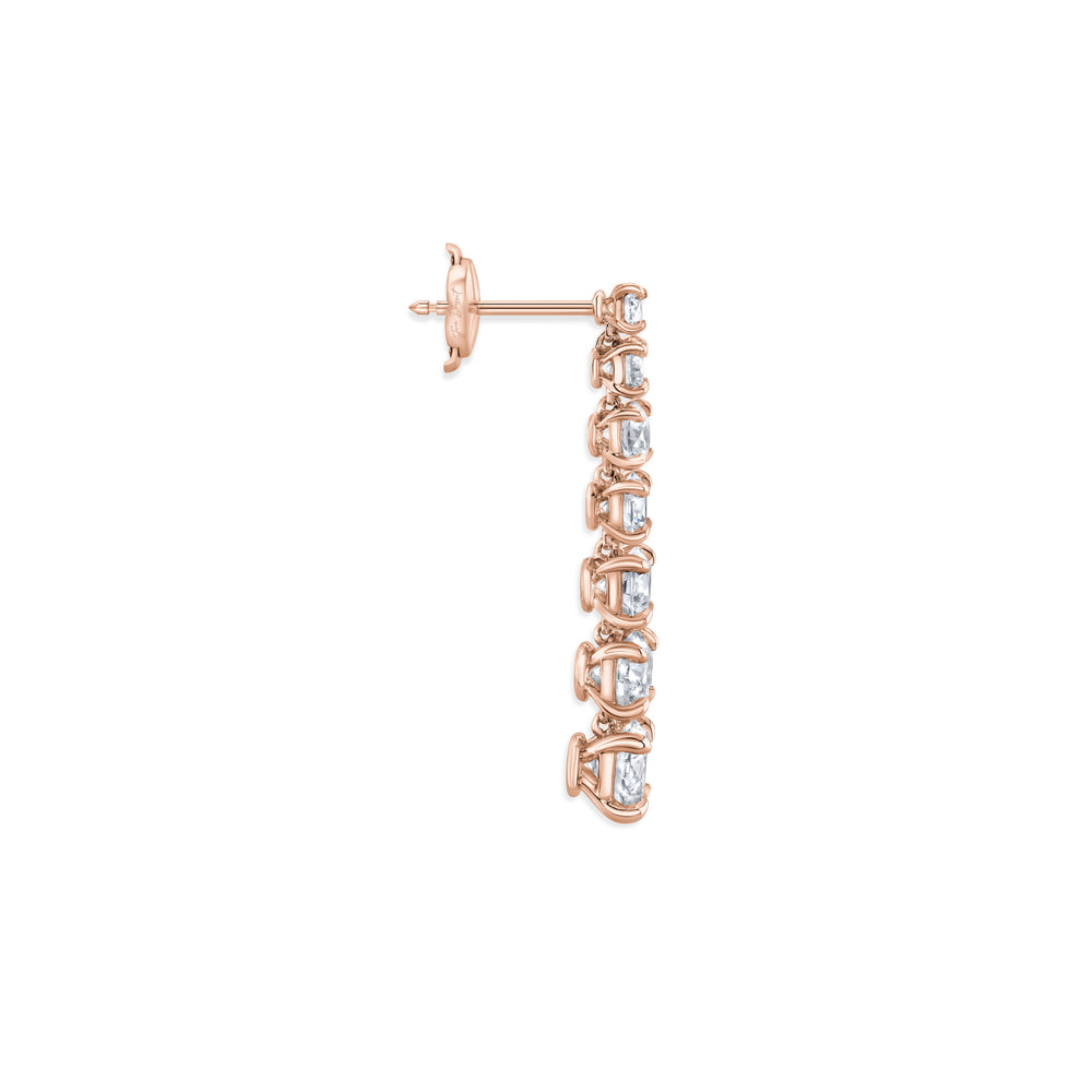 4.5 TCW Round Lab Grown Diamond Drop Earrings
