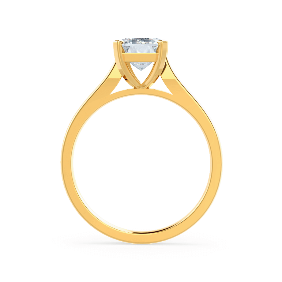 1.75 CT Emerald Shaped Moissanite Solitaire Engagement Ring