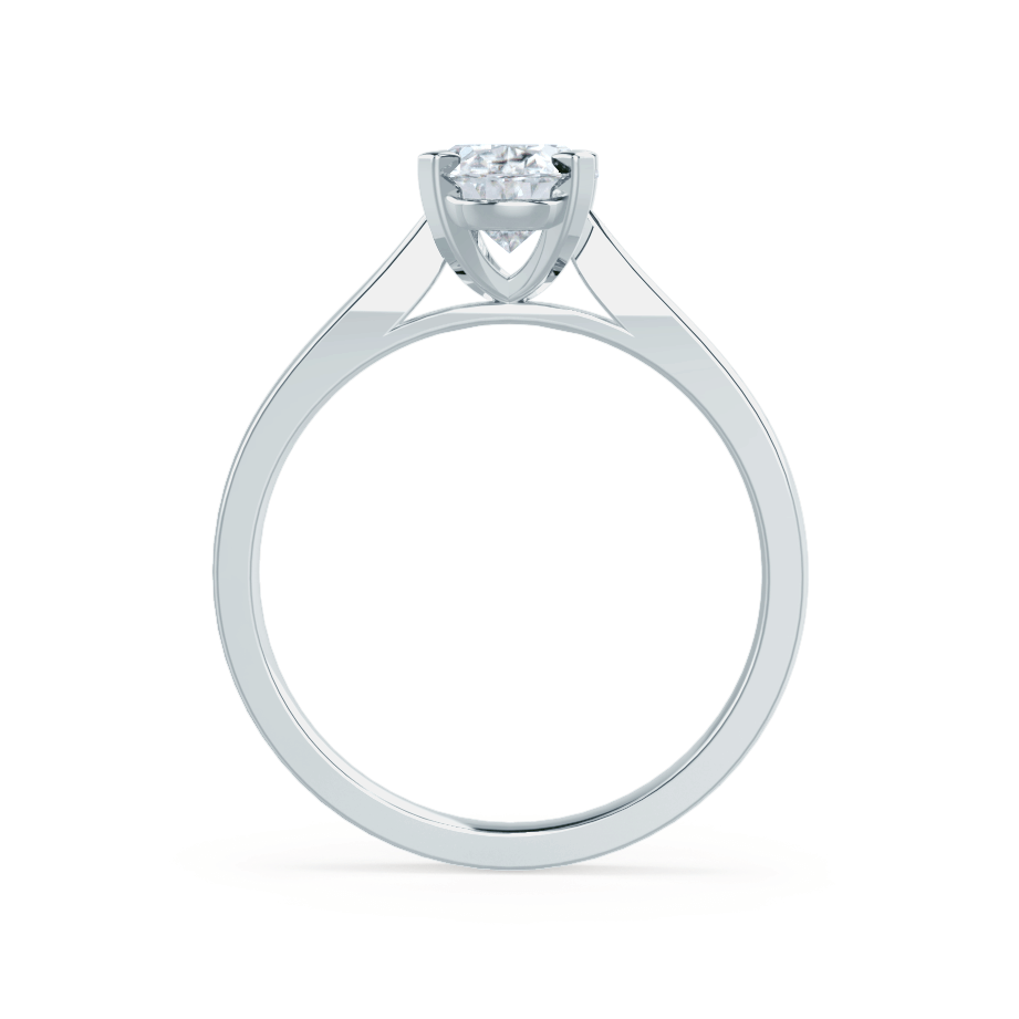 1.50 CT Oval Shaped Moissanite Solitaire Engagement Ring