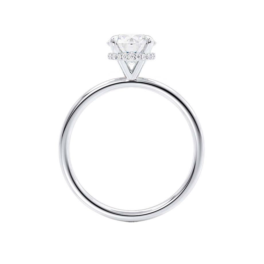 1.50 CT Round Shaped Moissanite Hidden Halo Style Engagement Ring