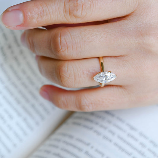 2 CT Emerald Pave Moissanite Engagement Ring