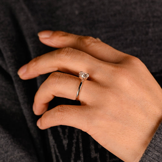 2 CT Emerald Pave Moissanite Engagement Ring