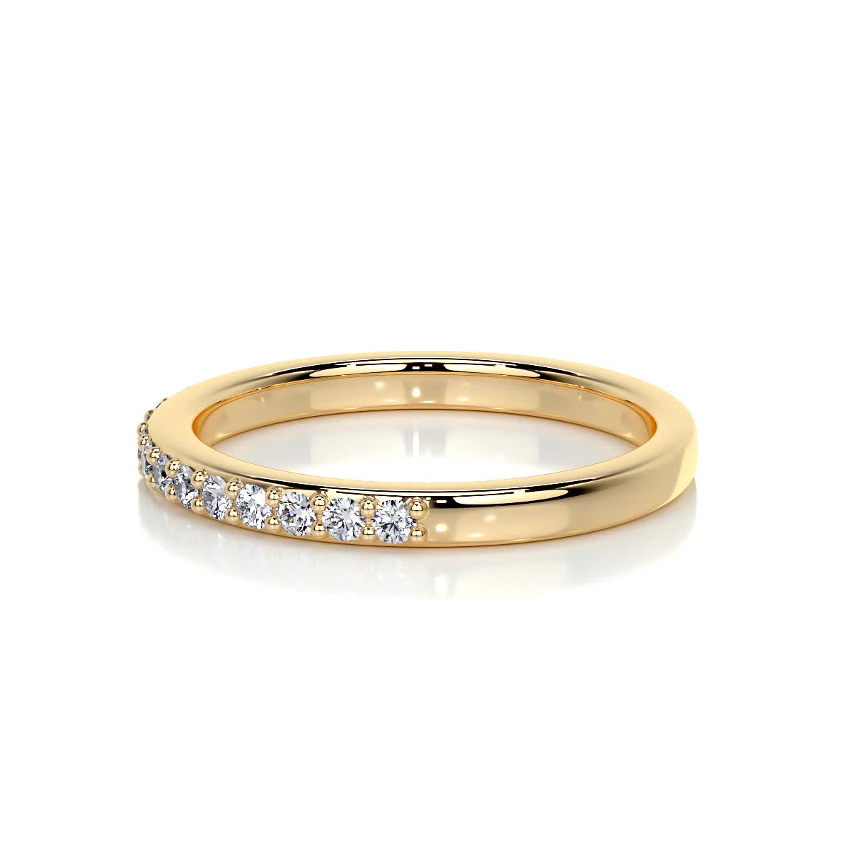 0.3 CT Round Half Eternity Lab Grown Diamond Wedding Band