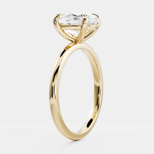 Solitaire Oval Lab Grown Diamond Engagement Ring