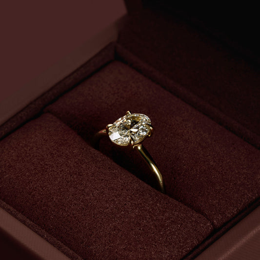 Solitaire Oval Lab Grown Diamond Engagement Ring