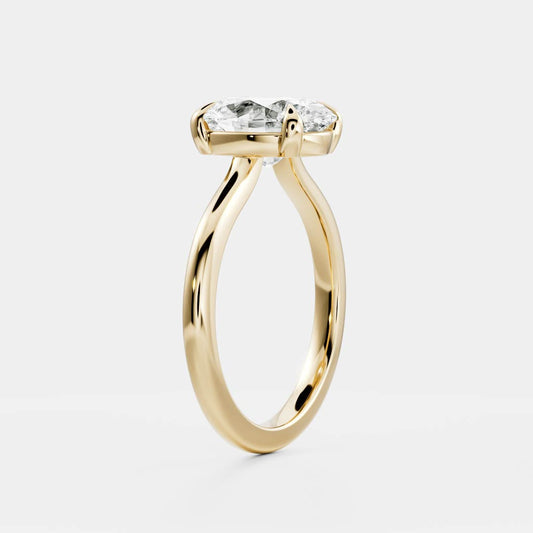 Solitaire Oval Lab Grown Diamond Engagement Ring