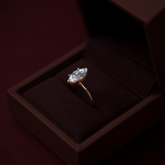 Solitaire Marquise Lab Grown Diamond Engagement Ring