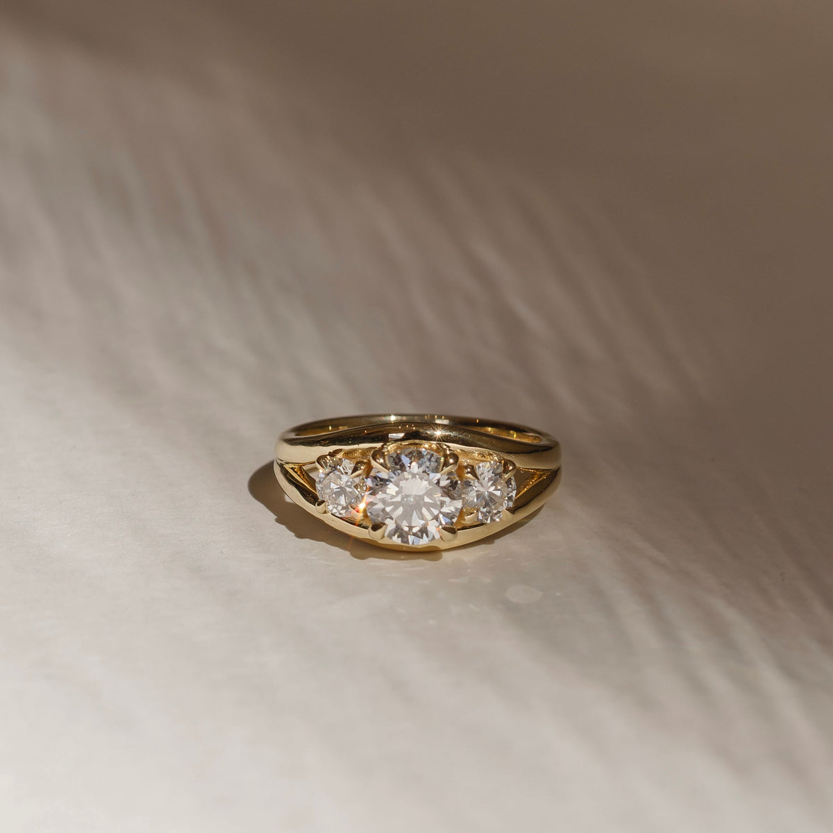 2.0 CT Round Split Shank Lab Grown Diamond Engagement Ring Engagement Ring
