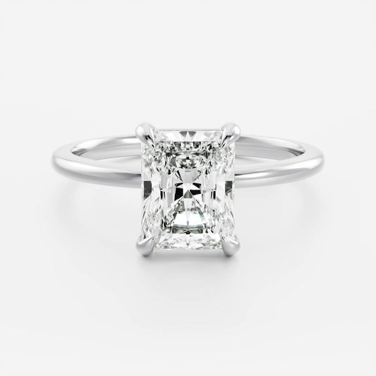 2 CT Radiant: Solitaire Lab Grown Diamond Engagement Ring