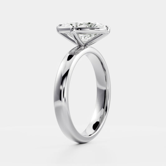 Oval: Pronged Bezel Lab Grown Diamond Engagement Ring