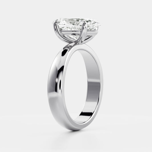 Marquise: Tapered Solitaire Lab Grown Diamond Engagement Ring