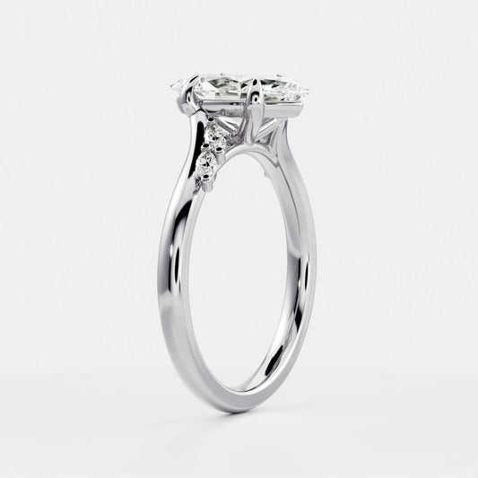 Marquise: Pave Lab Grown Diamond Engagement Ring