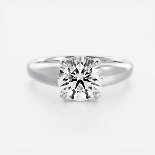 1.5 CT Round : Chunky Solitaire Lab Grown Diamond Engagement Ring