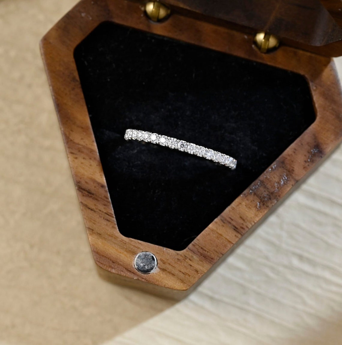 0.6 TCW Round Full Eternity Lab Grown Diamond Wedding Band