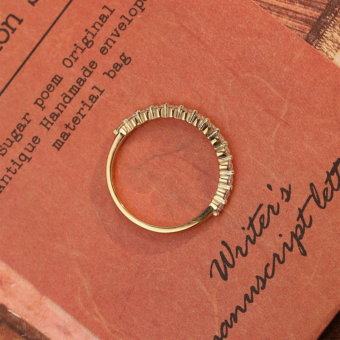 0.3 TCW Round Half Eternity Lab Grown Diamond Wedding Band