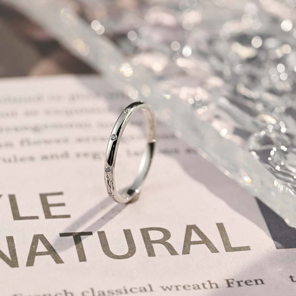 0.2 TCW Round Flush Setting Lab Grown Diamond Wedding Band