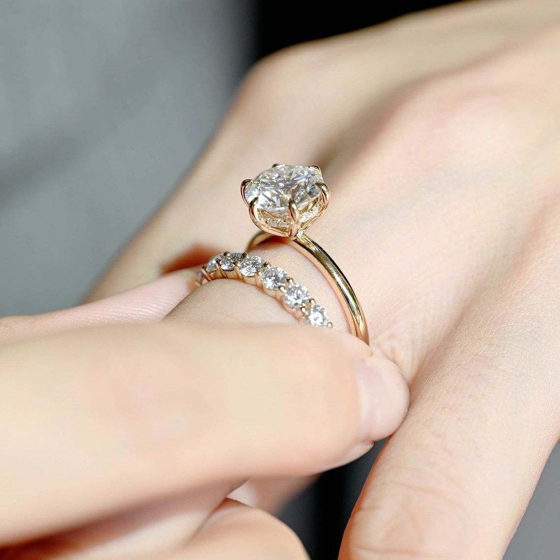 0.3 TCW Round Half Eternity Lab Grown Diamond Wedding Band