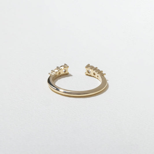 0.38 TCW Round Shape Open Shank Wedding Band