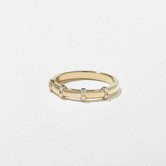0.08 TCW Round Channel Setting Lab Grown Diamond Wedding Band