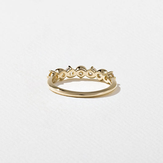 0.57 TCW Round Half Eternity Lab Grown Diamond Wedding Band
