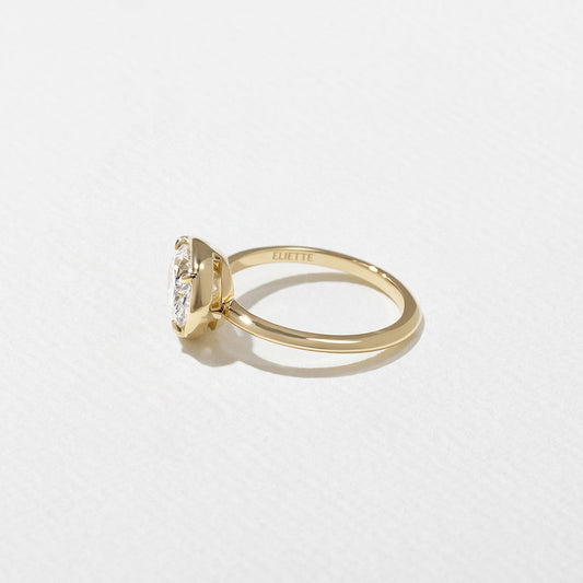 Oval Lab Grown Diamond Bezel Solitaire Engagement Ring