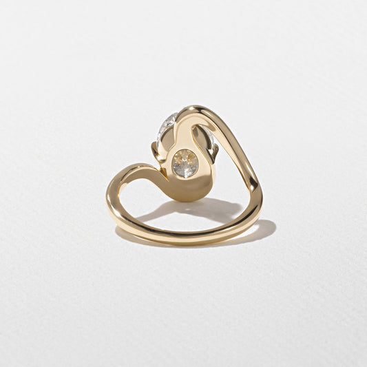 Oval Lab Grown Diamond Unique Engagement Ring