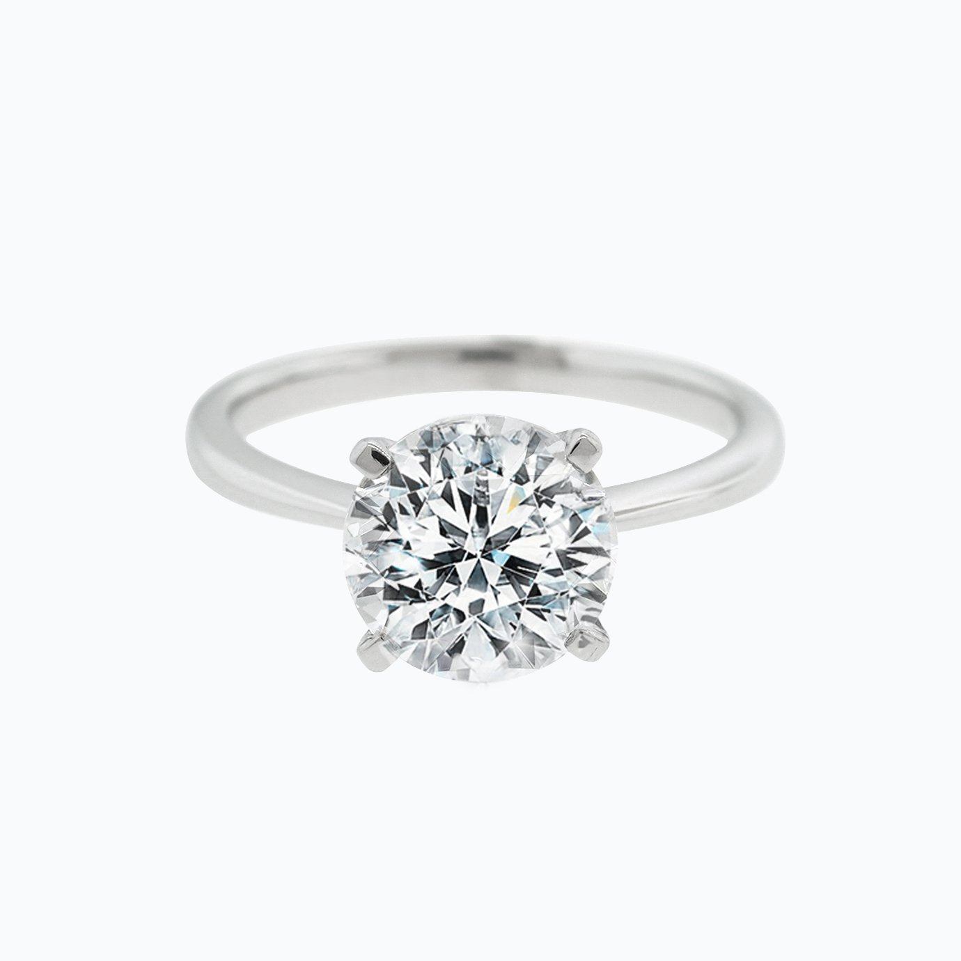 1.50 CT Round Shaped Moissanite Solitaire Engagement Ring
