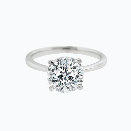 1.50 CT Round Shaped Moissanite Solitaire Engagement Ring