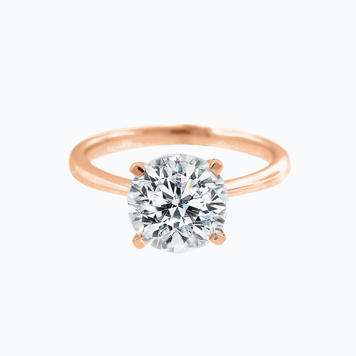 1.50 CT Round Shaped Moissanite Solitaire Engagement Ring